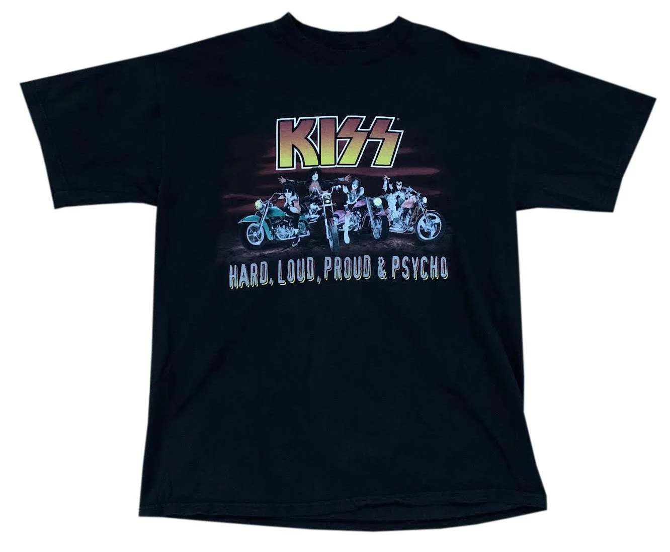 KISS バンドTシャツ ハード、ラウド、プラウド & サイコ Vintage Kiss Hard, Loud, Proud & Psycho T Shirt (Size XL) — RootsBK